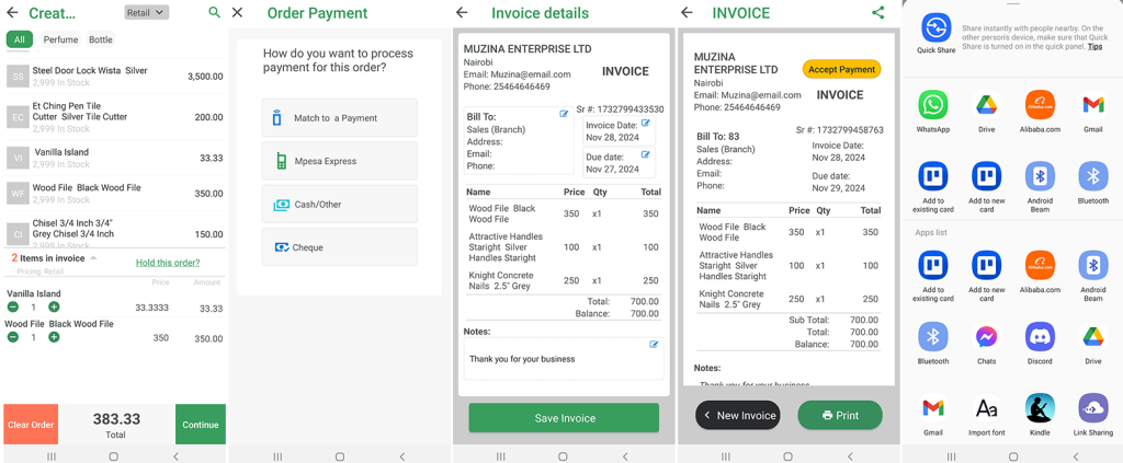 Create Invoices with BizKit Point of Sale Kenya 